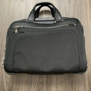 TUMI 'Arrive' Black Nylon/Leather Sawyer‎ Briefcase - 255002D2